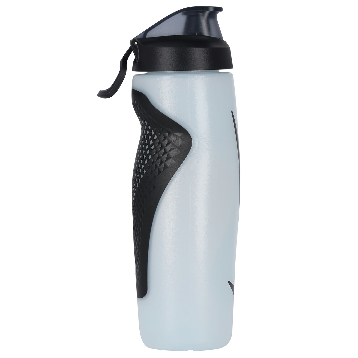 White & Black Logo Water Bottle, 1, hi-res