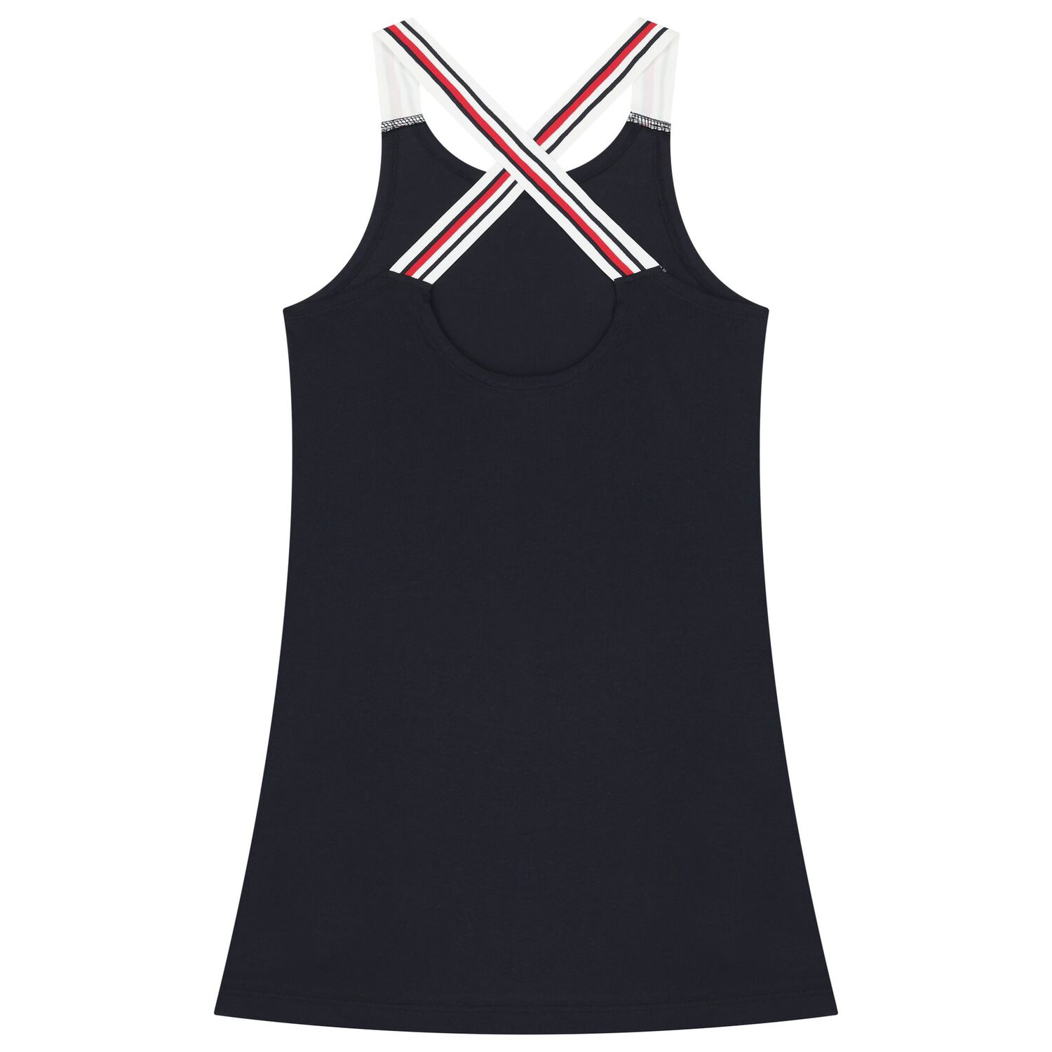 Girls Navy Blue Logo Dress, 1, hi-res