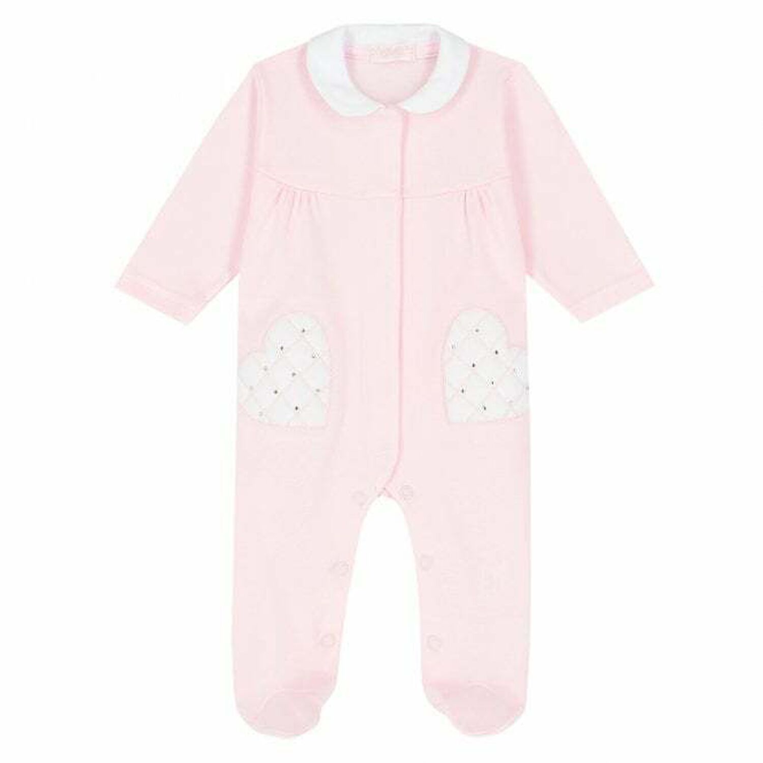 Baby Girls Pink Babygrow, 1, hi-res