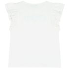 Girls White Hearts T-Shirt, 1, hi-res