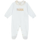 أفرول بالشعار باللون الأبيض للبنات, 1, hi-res