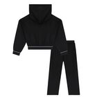 طقم بنات بنطلون بالشعار باللون الأسود, 1, hi-res