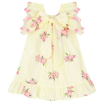 Girls Yellow Floral Dress