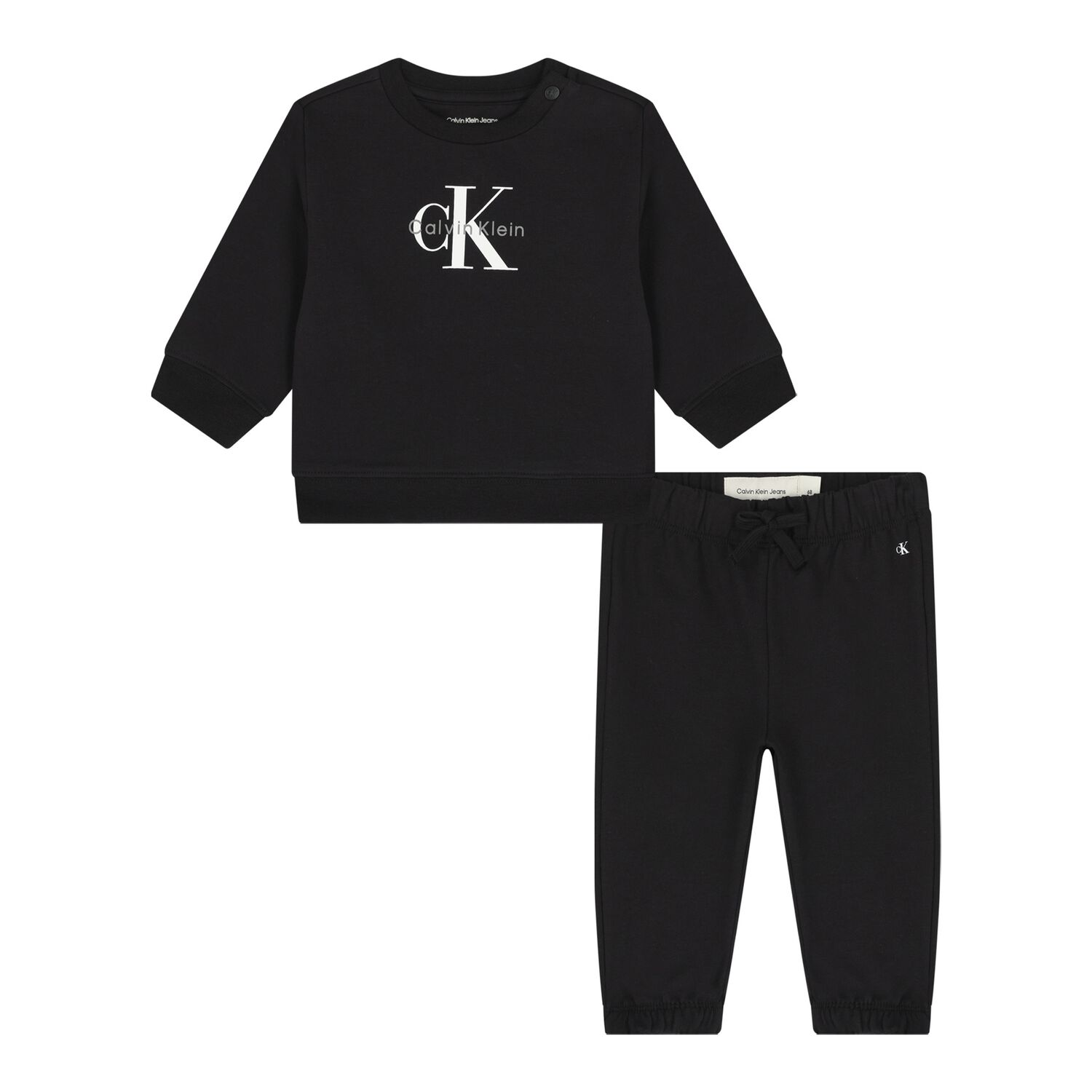Baby Boys Black Logo Tracksuit, 1, hi-res