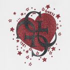 Girls White Heart Long Sleeve Top, 1, hi-res