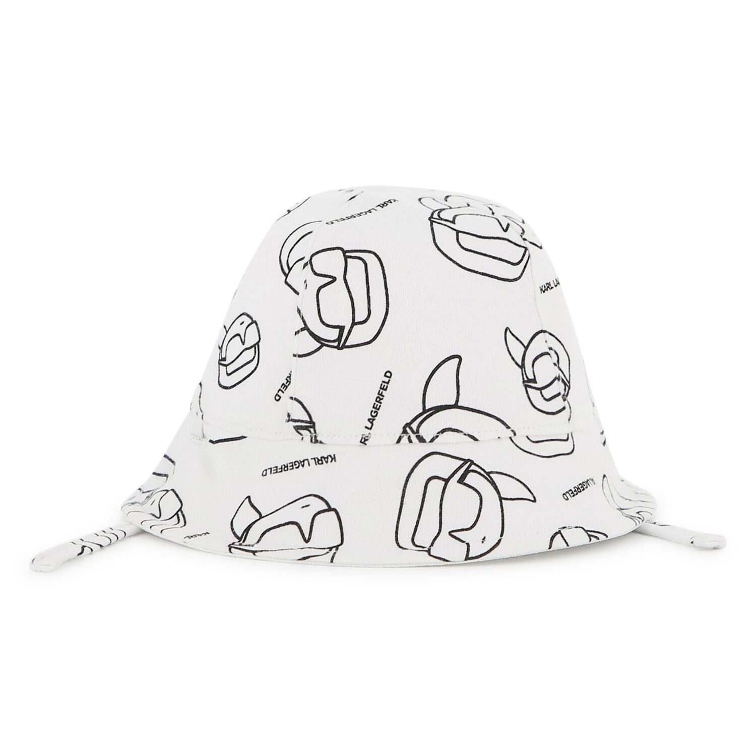Baby Boys White Logo Reversible Logo Hat, 1, hi-res