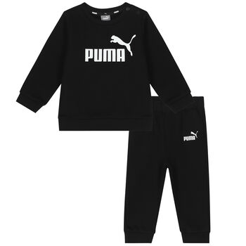 Younger Boys Black Logo Tracksuit