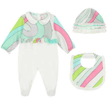 Baby Girls Multi-Coloured Iride Babygrow Set