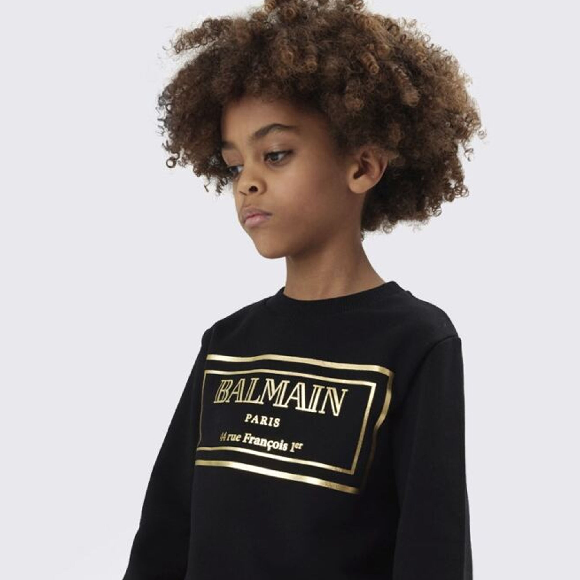 Balmain black best sale and gold sweatshirt