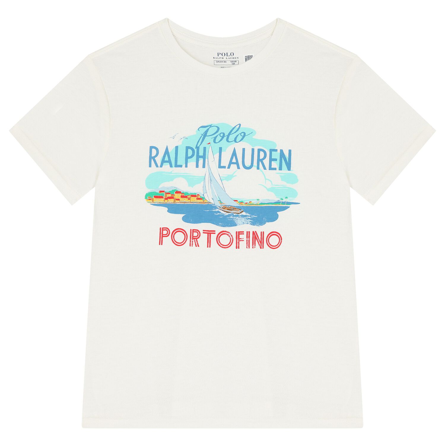 Boys White Portofino Print T-Shirt, 1, hi-res image number null