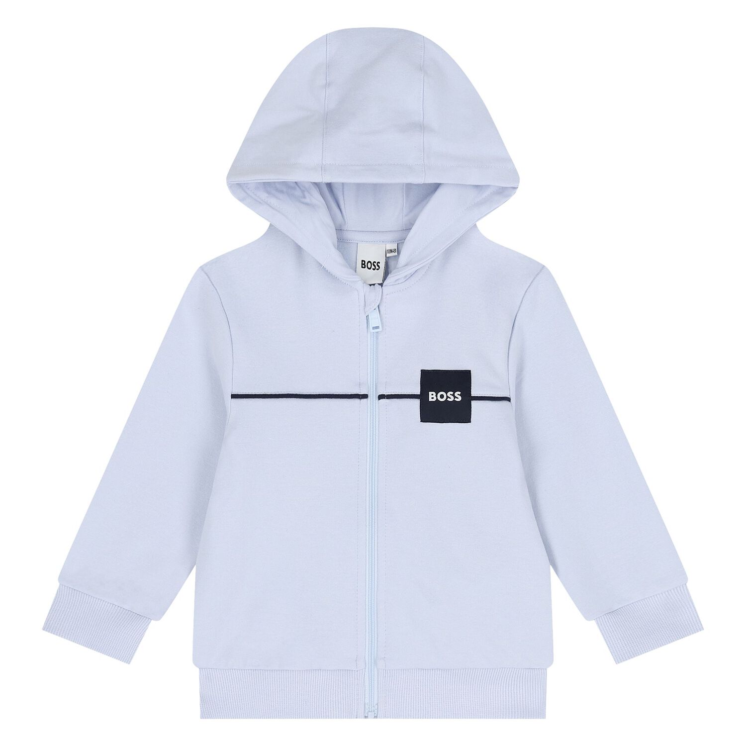 بدله رياضيه للاولاد بالشعار باللون الابيض والازرق , 1, hi-res