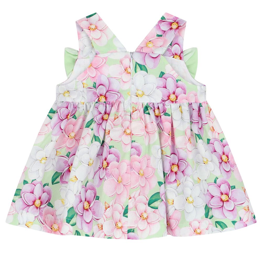 Balloon Chic Baby Gilrs Multi-Colored Floral Dress Set | Junior Couture UAE