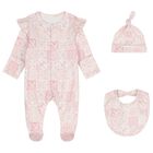 Baby Girls Pink & White Babygrow Gift Set , 1, hi-res