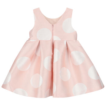 Younger Girls Polka Dots Pink Dress