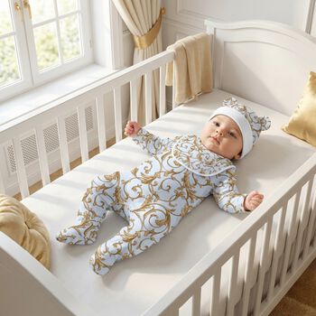 Baby Boys Blue & Gold Babygrow Gift Set (3 Piece)