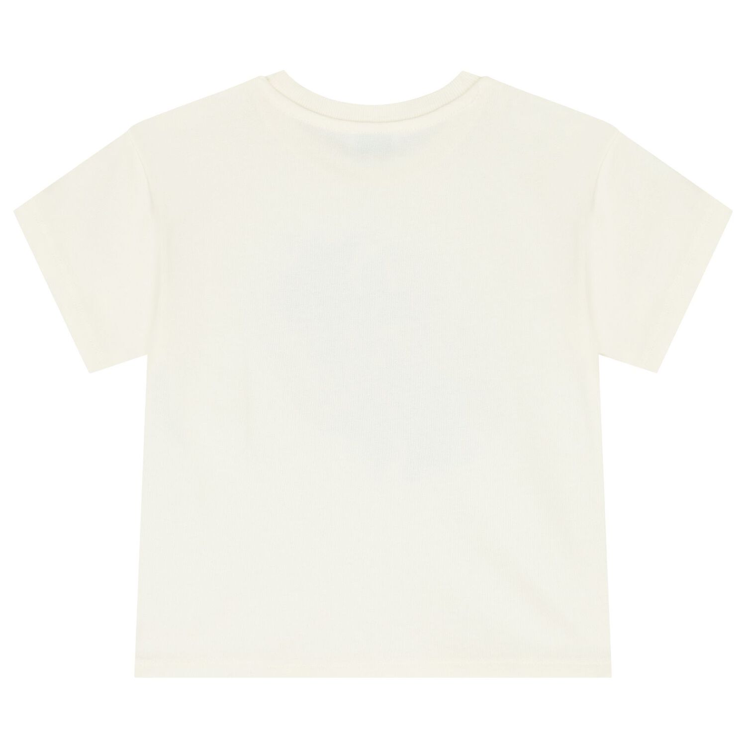 تيشيرت بنات بالشعار باللون العاجي, 1, hi-res