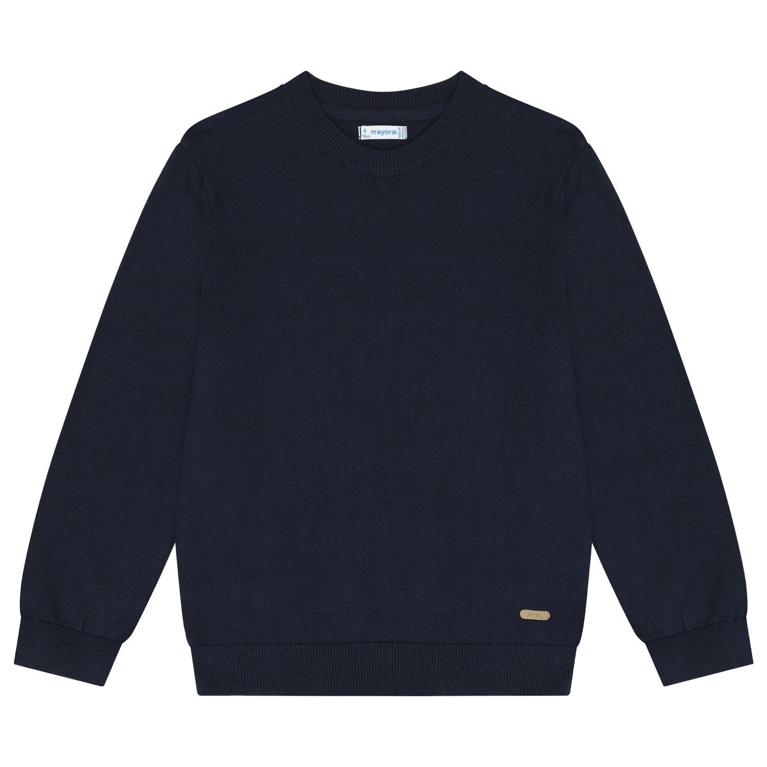 Boys Navy Blue Knitted Jumper, 3, hi-res image number null