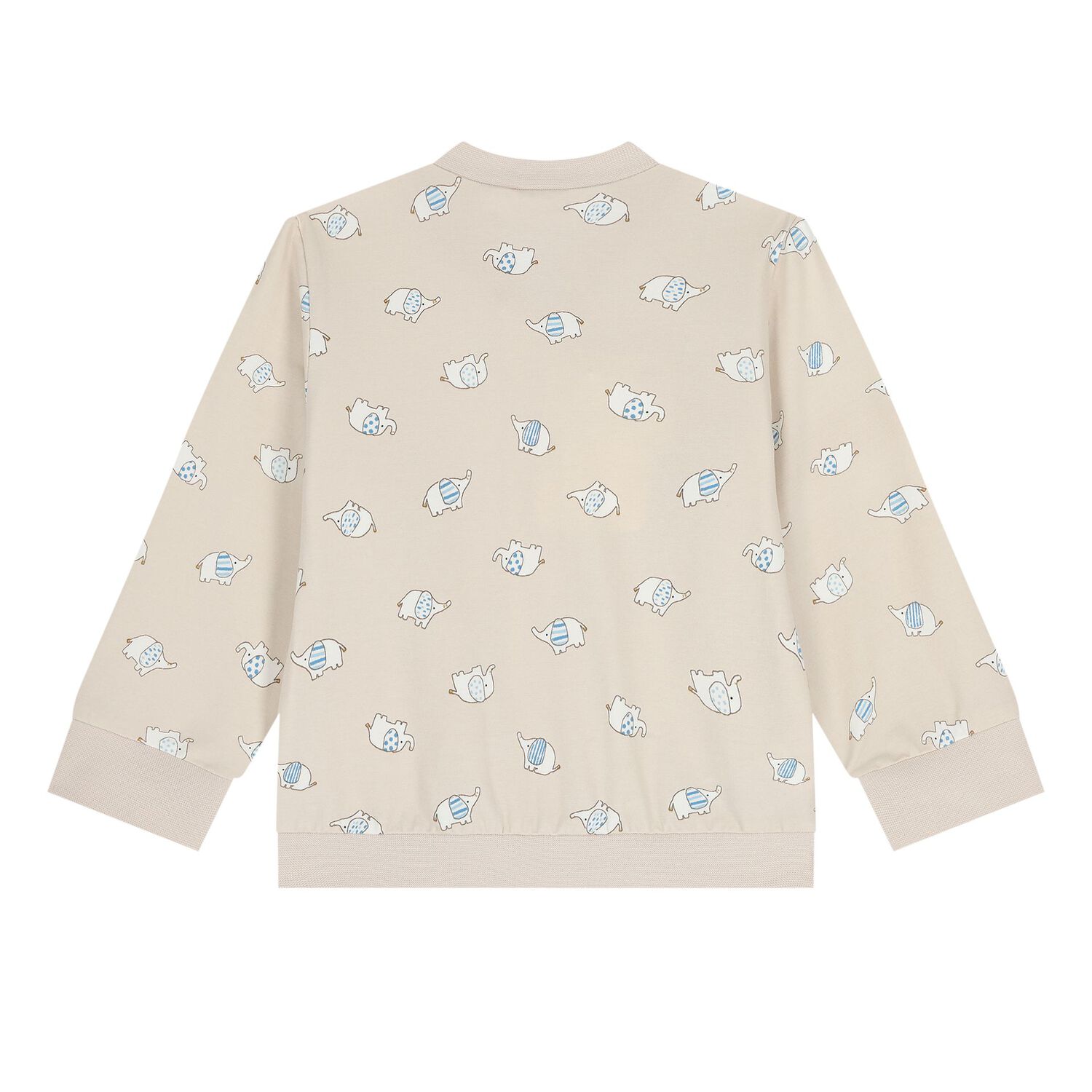 Baby Boys Beige & Blue Tracksuit Set ( 3 Piece ) , 1, hi-res