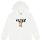 White Teddy Bear Logo Hooded Top, 1, hi-res