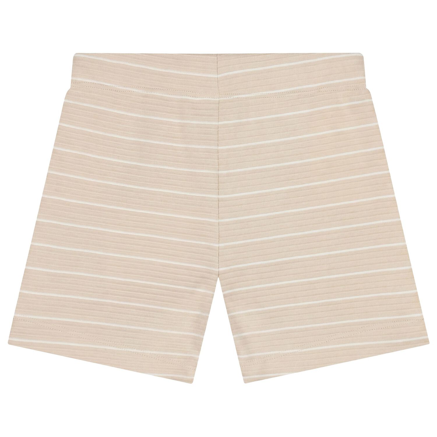 Younger Boys White & Beige Shorts Set, 2, hi-res
