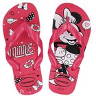 Girls Pink Disney Logo Flip Flops, 2, hi-res