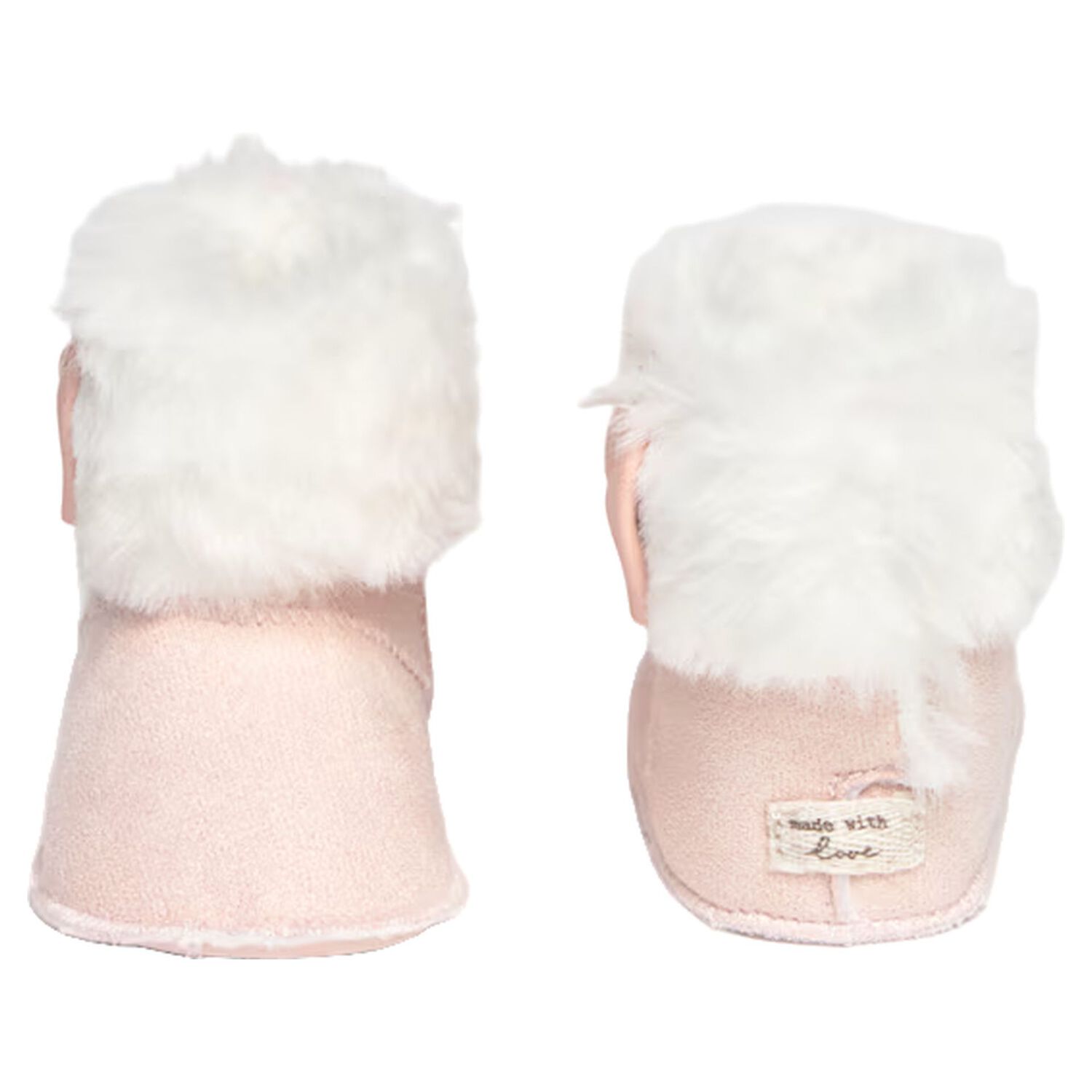 Baby Girls Pink Bow & Faux Fur Boots, 1, hi-res