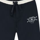 Baby Boys Navy Blue Logo Joggers, 1, hi-res