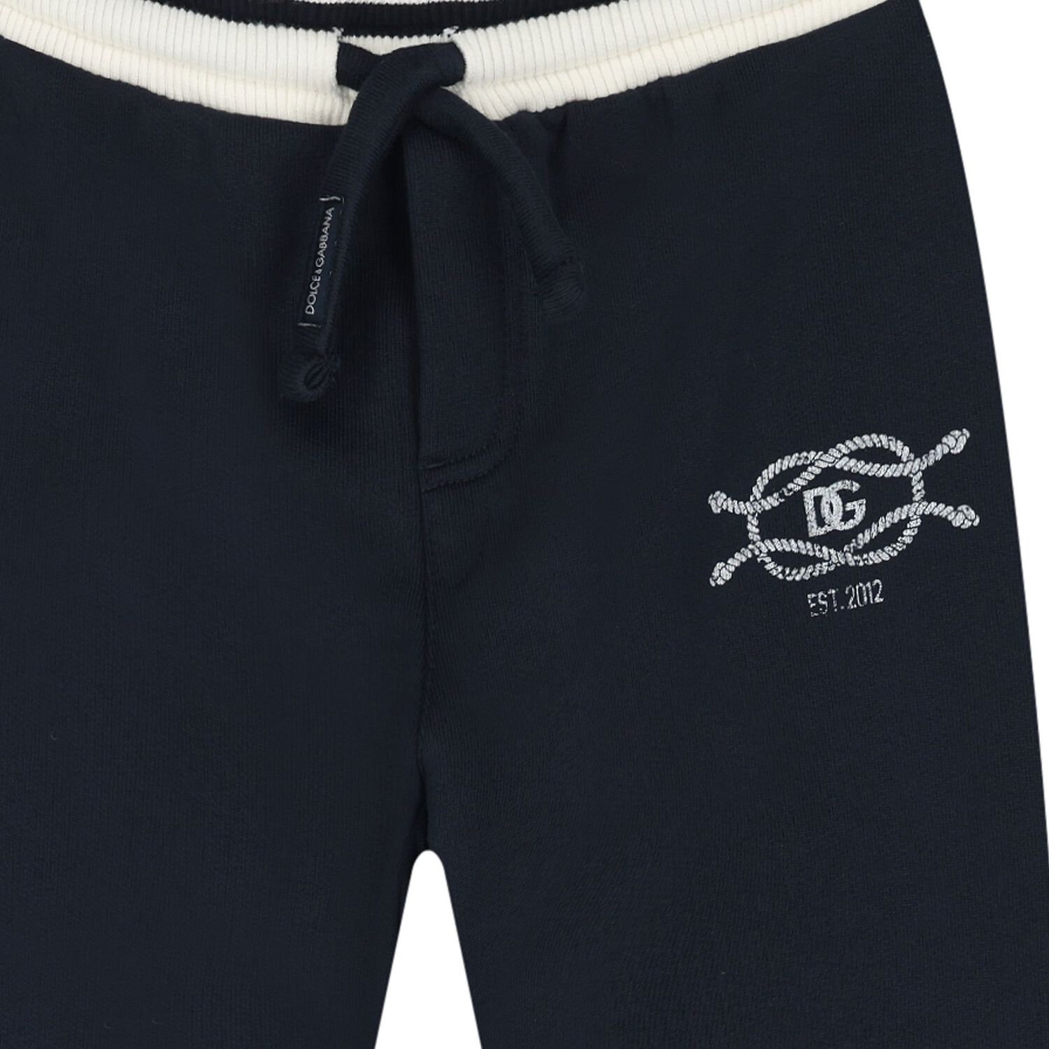 Baby Boys Navy Blue Logo Joggers, 1, hi-res