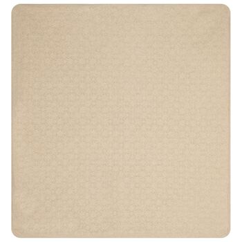 بطانية أطفال بشعار باللون البيج والعاجي