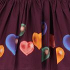 Younger Girls Purple Hearts Dress, 1, hi-res
