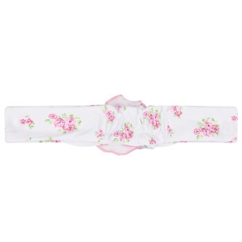 Baby Girls White & Pink Roses & Blooms Headband, 1 Baby Girls White & Pink Roses & Blooms Headband