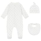 White Silver Moon Babygrow Gift Set (3 Piece), 1, hi-res
