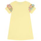 Girls Yellow Shell Logo Dress, 1, hi-res
