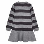 Girls Grey Knitted Dress, 2, hi-res