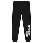 Black Teddy Bear Logo Joggers, 1, hi-res