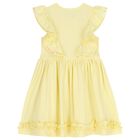Girls Yellow Ruffle Dress, 3, hi-res