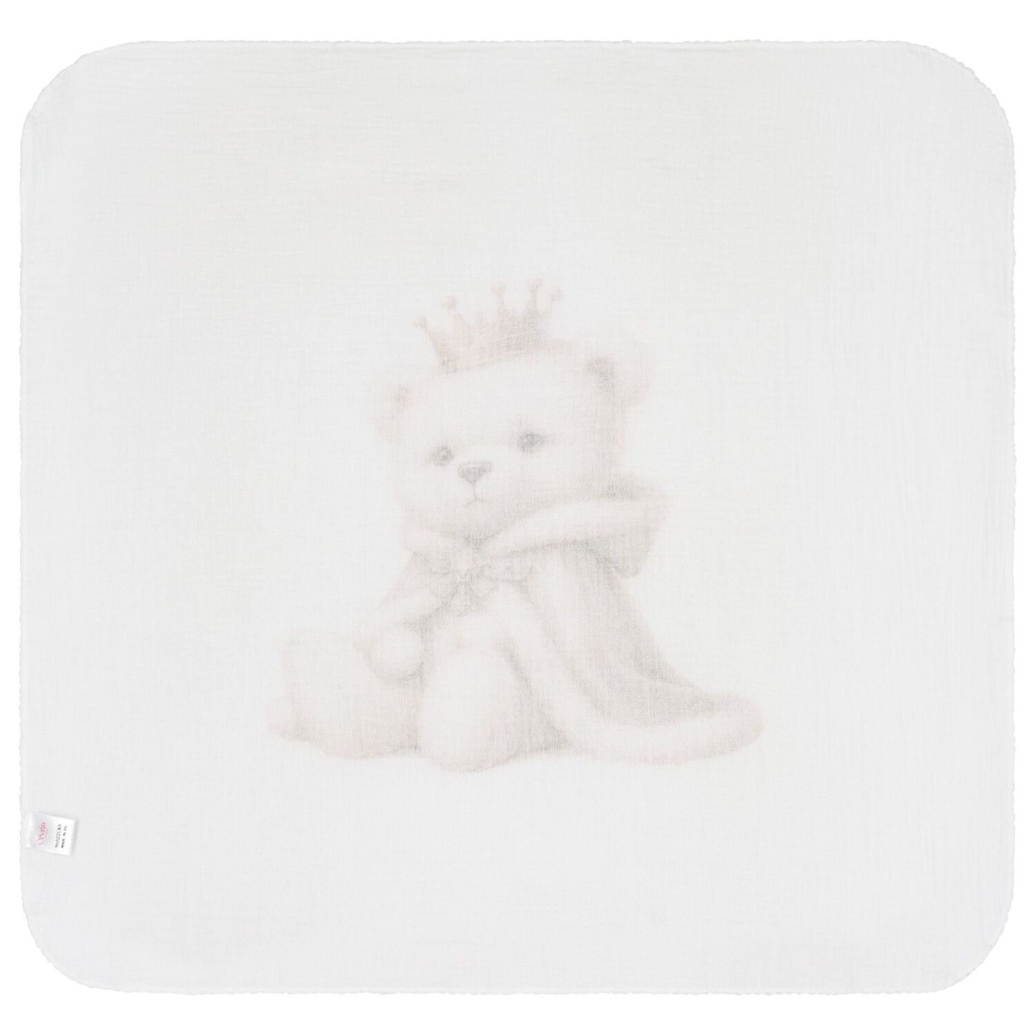 Ivory Teddy Bear Baby Muslin  Swaddles ( 2-Pack ), 1, hi-res