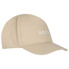 Boys Beige Logo Cap, 1, hi-res