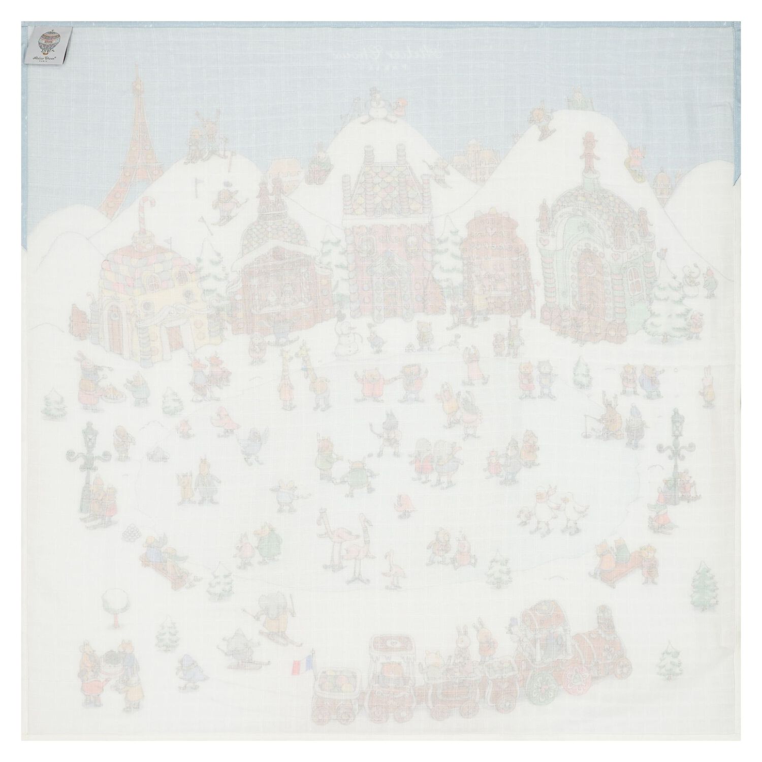 قماط بالشعار باللون الأبيض والأزرق للأطفال , 1, hi-res image number null