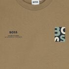 Boys Beige Logo T-Shirt, 1, hi-res