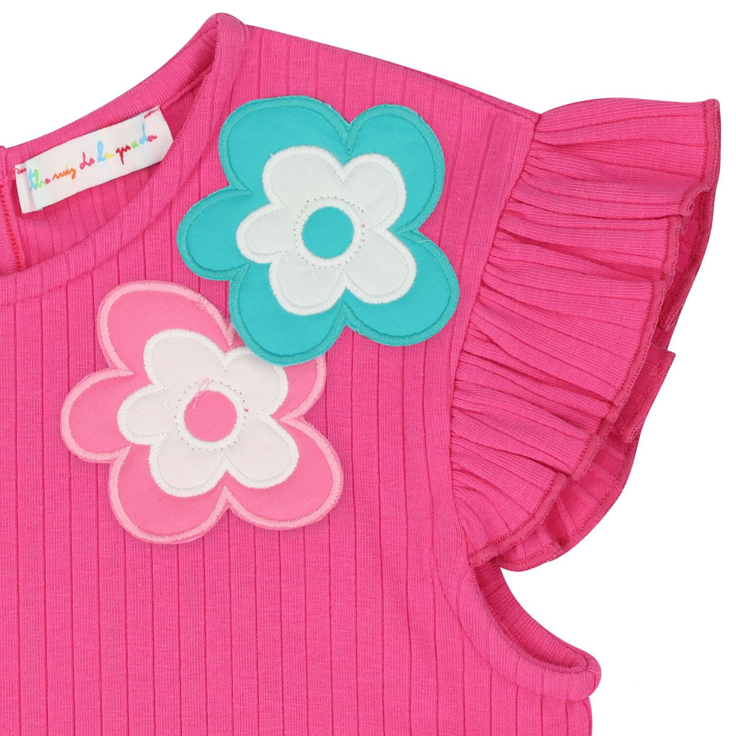 طقم تنورة بطبعة الزهور باللون الوردي للبنات , 1, hi-res