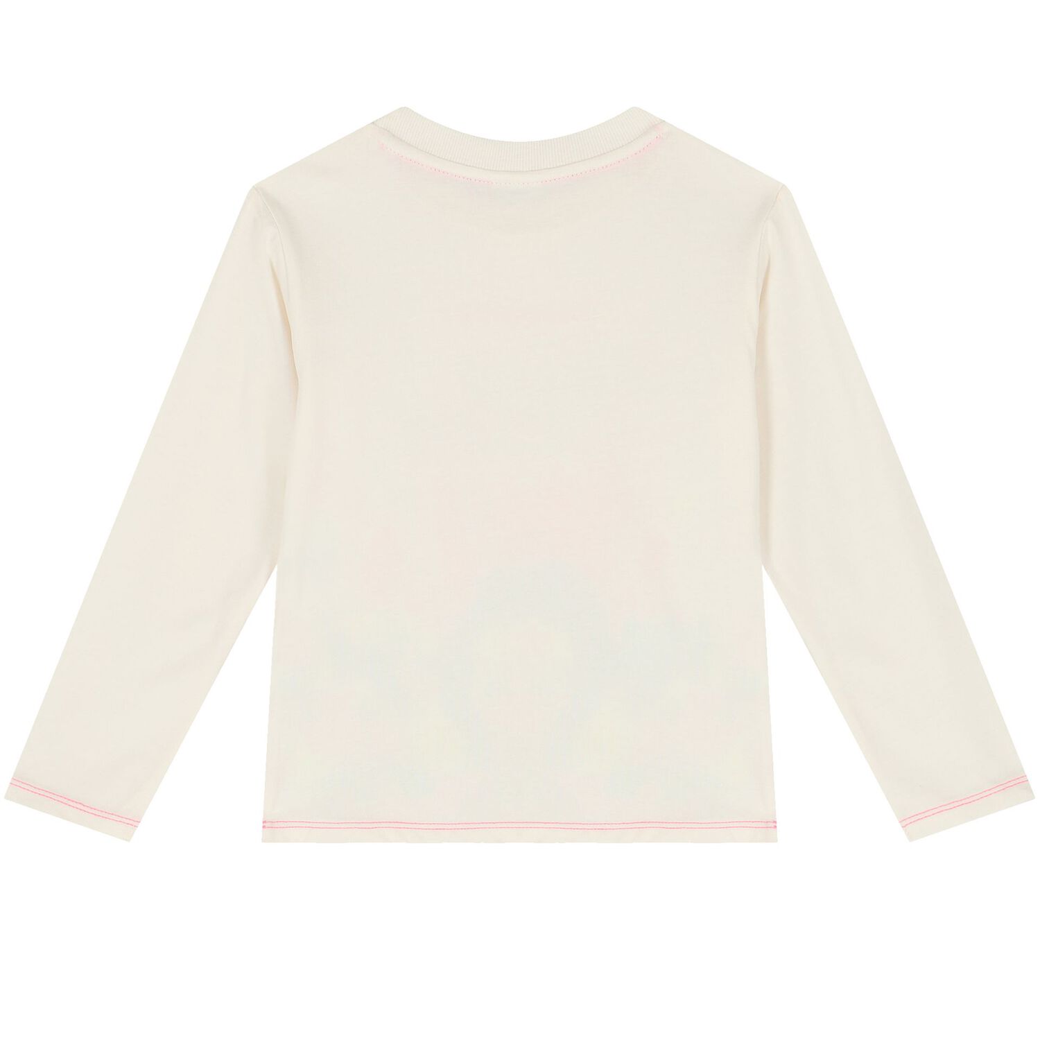 Girls Ivory Logo Long Sleeve Top, 1, hi-res