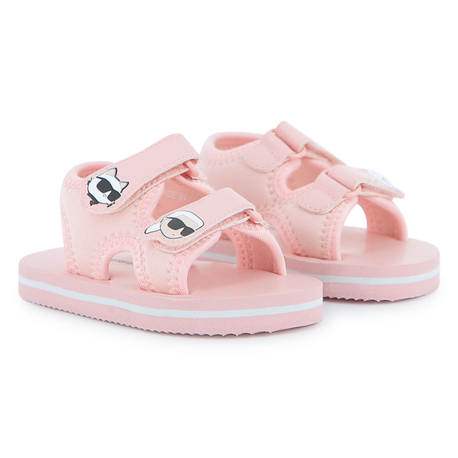 Girls Pink Choupette & Karl Sandals, 2, hi-res