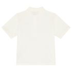 Boys Ivory Logo Polo Shirt, 1, hi-res