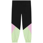 Girls Black Logo Joggers, 1, hi-res