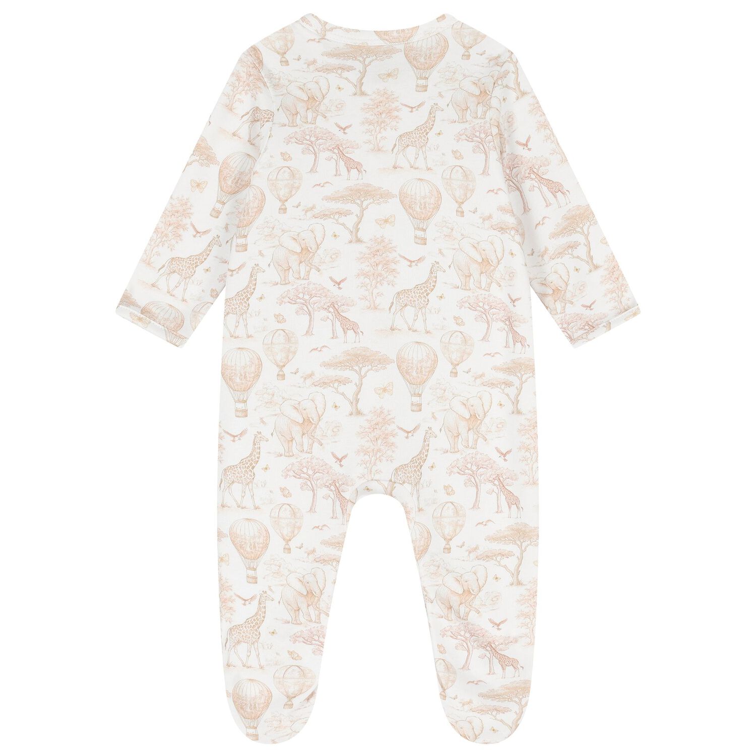 White & Beige Africa Babygrow Gift Set, 2, hi-res