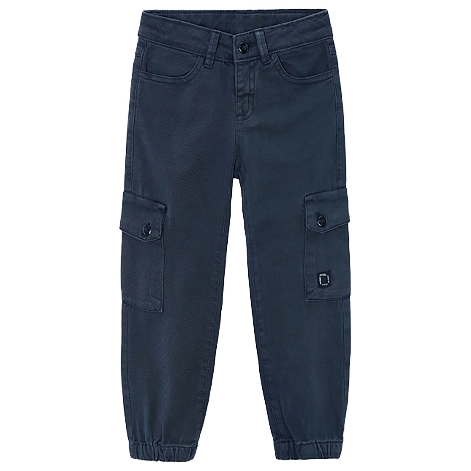 Boys Navy Blue Cargo Trousers, 2, hi-res image number null