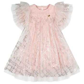 Girls Pink Ruffle Tulle Marlowe Dress