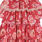 Girls Pink Floral Chiffon Dress, 2, hi-res