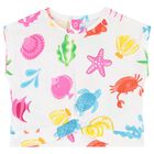 طقم شورت بنات باللون الابيض والوردى, 1, hi-res